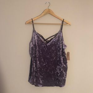 Velvet Criss Cross Top